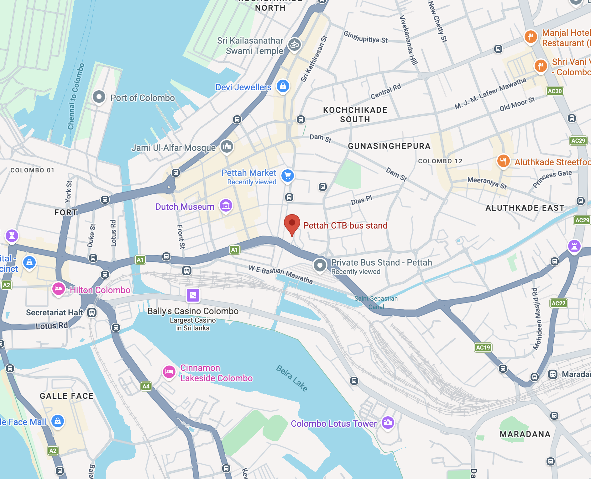 Pettah Map